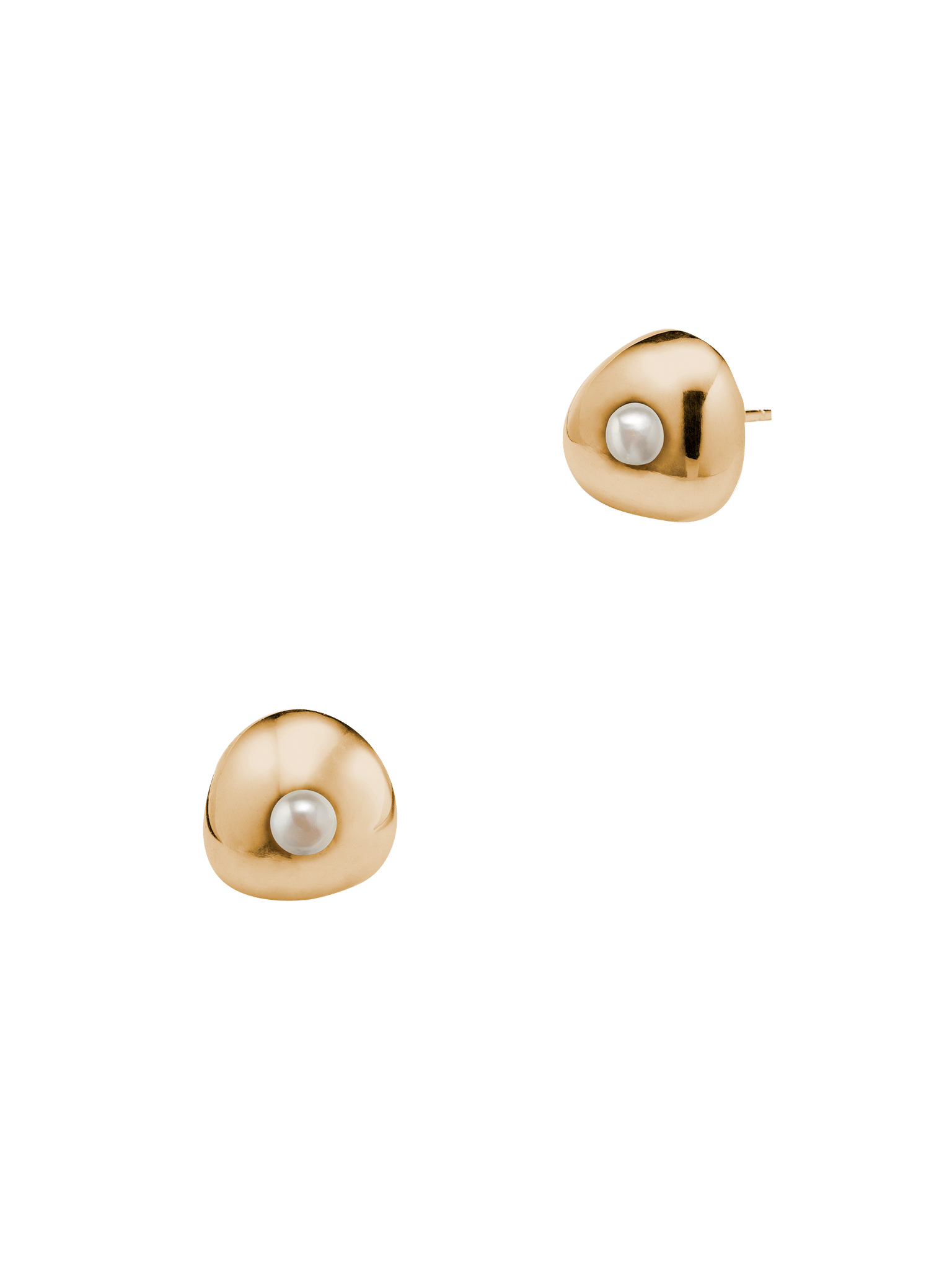 Large donut pearl earrings